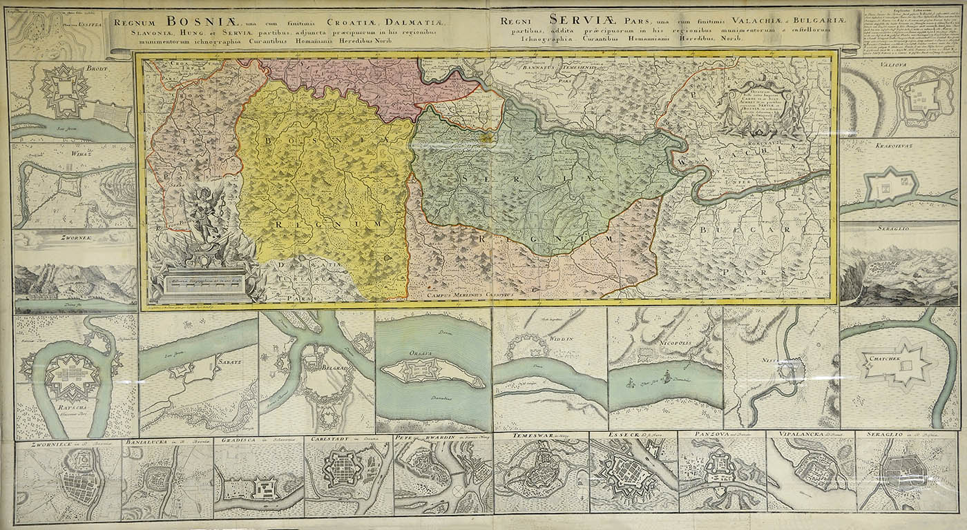 Карта војишта аустро-турског рата 1716-1718.године