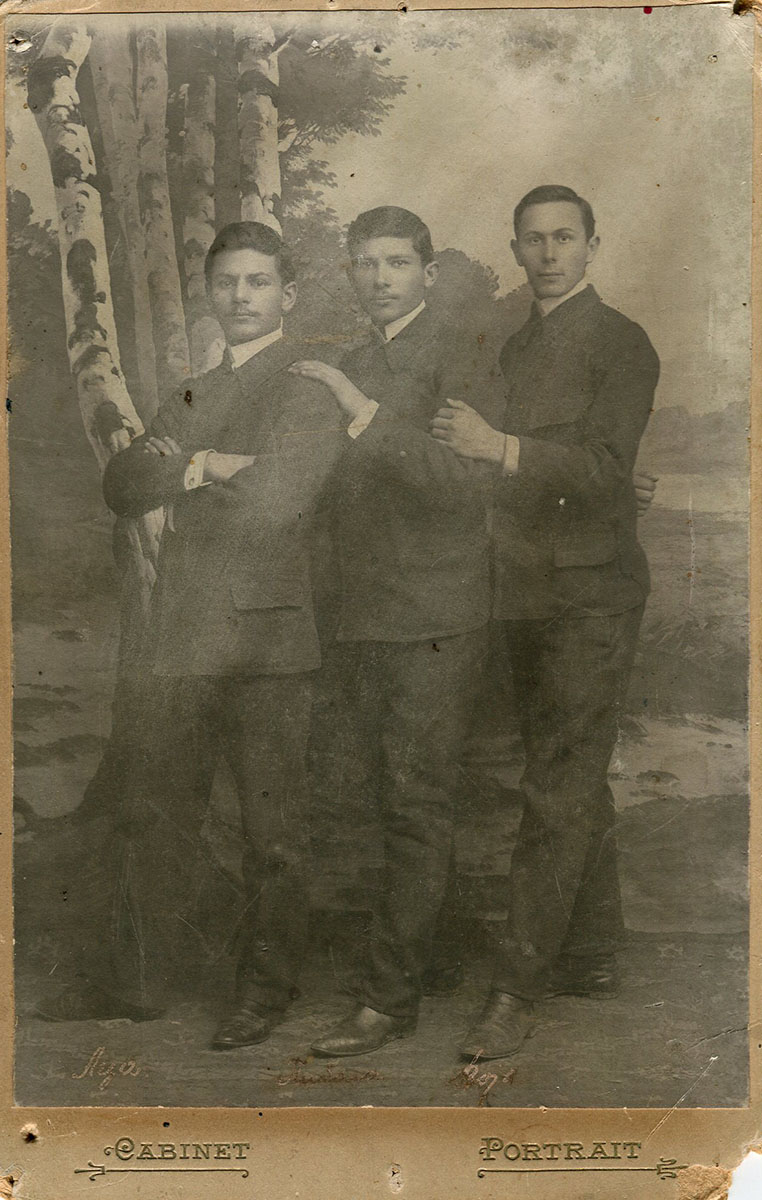 Students of the Male Teacher’s School in Jagodina: Aleksandar Popović, Vukašin Radisavljević and Voj. Rašić